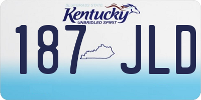 KY license plate 187JLD