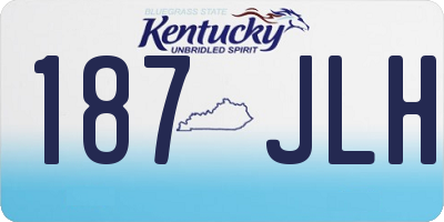KY license plate 187JLH