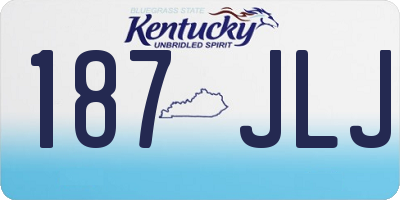 KY license plate 187JLJ