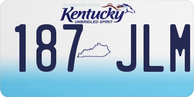 KY license plate 187JLM