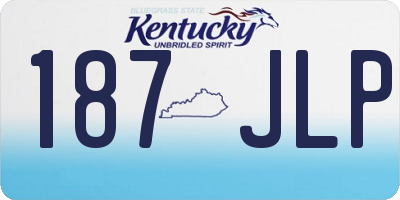 KY license plate 187JLP