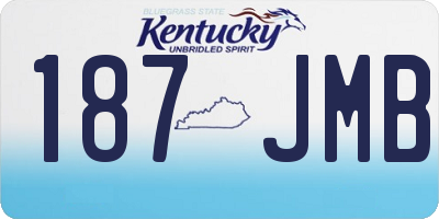 KY license plate 187JMB