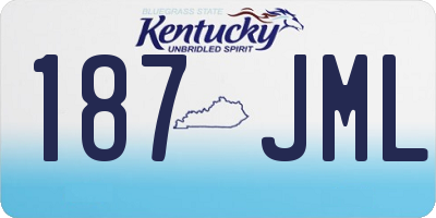 KY license plate 187JML