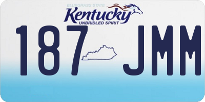 KY license plate 187JMM