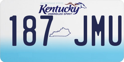 KY license plate 187JMU