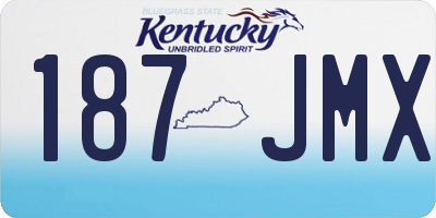 KY license plate 187JMX