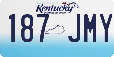 KY license plate 187JMY