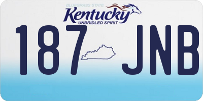 KY license plate 187JNB