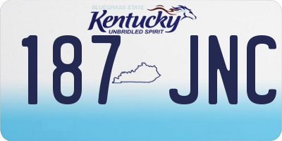 KY license plate 187JNC