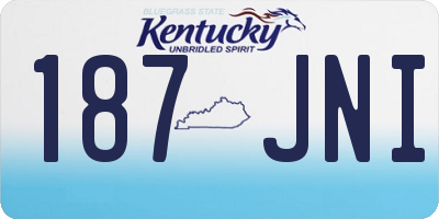 KY license plate 187JNI