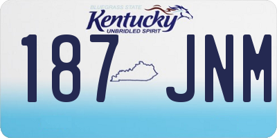KY license plate 187JNM