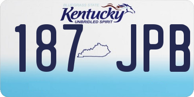 KY license plate 187JPB