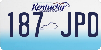 KY license plate 187JPD