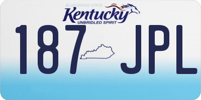 KY license plate 187JPL