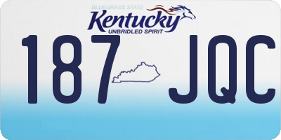 KY license plate 187JQC