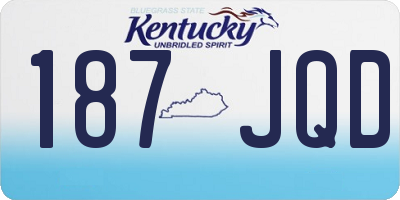KY license plate 187JQD