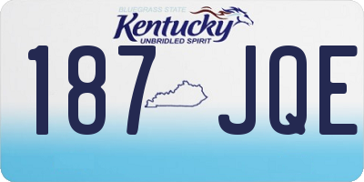 KY license plate 187JQE