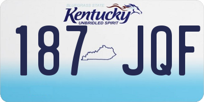 KY license plate 187JQF
