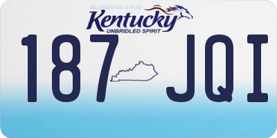 KY license plate 187JQI