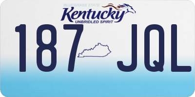 KY license plate 187JQL