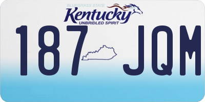 KY license plate 187JQM