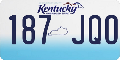 KY license plate 187JQO