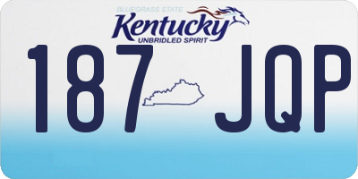 KY license plate 187JQP