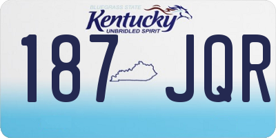 KY license plate 187JQR
