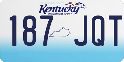 KY license plate 187JQT
