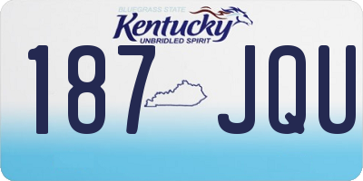 KY license plate 187JQU