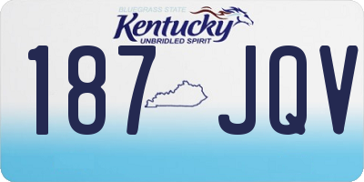 KY license plate 187JQV
