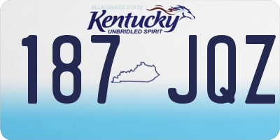 KY license plate 187JQZ
