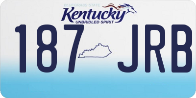 KY license plate 187JRB