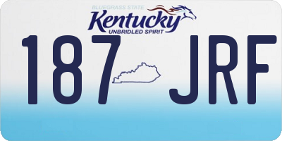 KY license plate 187JRF