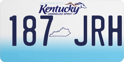KY license plate 187JRH