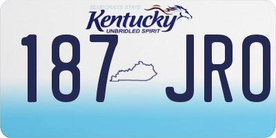 KY license plate 187JRO