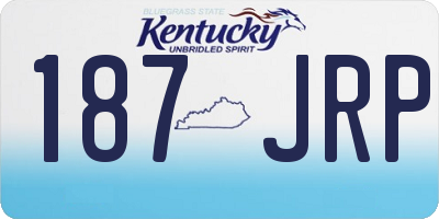 KY license plate 187JRP