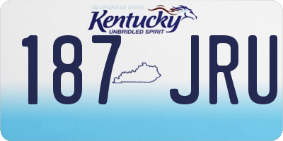 KY license plate 187JRU