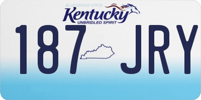 KY license plate 187JRY