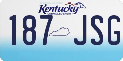 KY license plate 187JSG