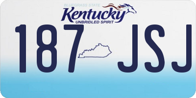 KY license plate 187JSJ