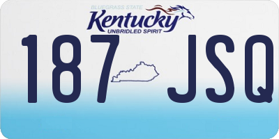 KY license plate 187JSQ