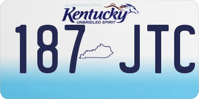 KY license plate 187JTC