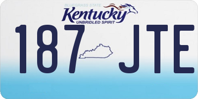 KY license plate 187JTE