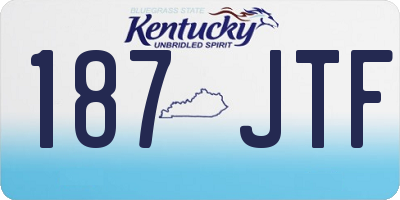 KY license plate 187JTF