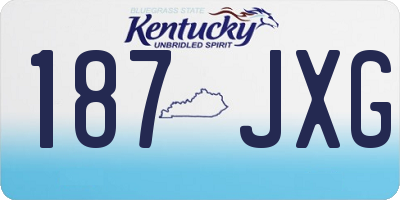 KY license plate 187JXG