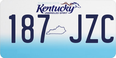 KY license plate 187JZC