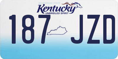 KY license plate 187JZD