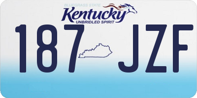 KY license plate 187JZF