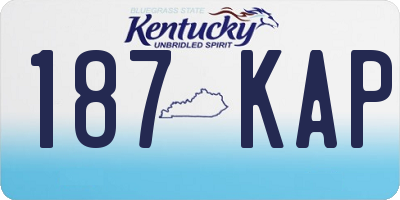 KY license plate 187KAP